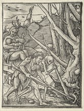 The Dance of Death:  Adam Tilling the Earth. Hans Holbein (German, 1497/98-1543). Woodcut