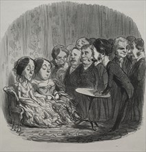 Rapping Spirits, 1851. Honoré Daumier (French, 1808-1879). Lithograph; sheet: 35.8 x 27.4 cm (14