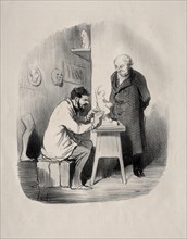 published in le Charivari (no du 21 avril 1848): The Artists, plate 2:  You must model me in this
