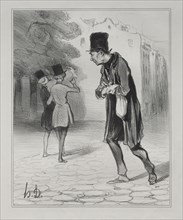 published in le Charivari (no. du 5 décembre 1841): The Bohemians of Paris, plate 4:  The Collector