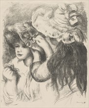 Pinning the Hat, 1897. Pierre-Auguste Renoir (French, 1841-1919). Lithograph