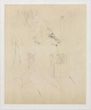 Yvette Guilbert Intoxicated, 1898. Henri de Toulouse-Lautrec (French, 1864-1901). Lithograph
