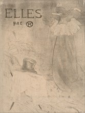 Folder for Frontispiece of Elles, 1896. Henri de Toulouse-Lautrec (French, 1864-1901). Lithograph