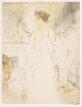 Elles: Woman with a Hand Mirror, 1896. Henri de Toulouse-Lautrec (French, 1864-1901). Color
