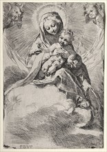 Madonna in the Clouds, c. 1581. Federico Barocci (Italian, 1528-1612). Etching and engraving;