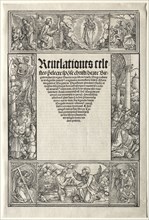 Border - with The Baptism of Christ. School of Albrecht Dürer (German, 1471-1528). Woodcut