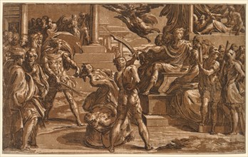 The Martyrdom of St. Peter and St. Paul, c. 1527-1530/1531. Antonio da Trento (Italian, c. 1508-c.