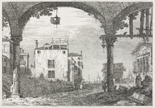 Views: The Portico with the Lantern, 1735-1746. Antonio Canaletto (Italian, 1697-1768). Etching