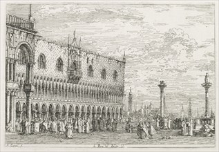 Views:  The Stone of Proclamation at Venice, 1735-1746. Antonio Canaletto (Italian, 1697-1768).