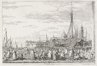 Views:  The Market on the Molo, 1735-1746. Antonio Canaletto (Italian, 1697-1768). Etching;