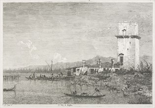 Views: The Tower of Malghera, 1735-1746. Antonio Canaletto (Italian, 1697-1768). Etching; sheet: 39