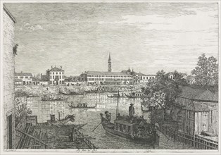 Views:  The Harbor at Dolo, 1735-1746. Antonio Canaletto (Italian, 1697-1768). Etching
