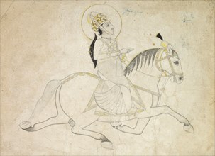 Jai Singh III of Jaipur (r. 1818-1835) Riding, c. 1820. India, Rajasthan, Jaipur, 19th century.