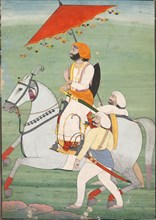 Raja Gulab Singh, c. 1830-1840. India, 19th century. Color on paper; overall: 19.8 x 13.8 cm (7