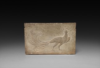Panel from Model Cooking Stove:  Bird and Phoenix, 1st Century BC. China, from a tomb in Sian-fu,