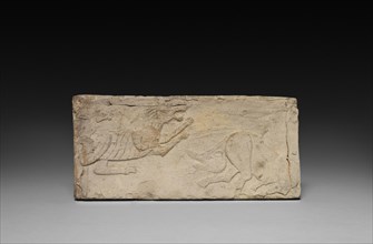 Relief with Rampant Tiger and Boar from a Funerary Stove Model, 206 BC- AD 220. China, from a tomb