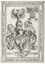 Coat of Arms of Johann Stabius. Wolf Traut (German, c. 1486-1520). Woodcut