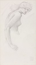 Study of a Female Figure, 1885. Edward Burne-Jones (British, 1833-1898). Graphite; sheet: 21.9 x 12
