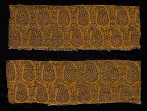 Fragment of a Shawl, 1800s. India, Kashmir, 19th century. Tapestry weave: wool; overall: 19 x 55.2
