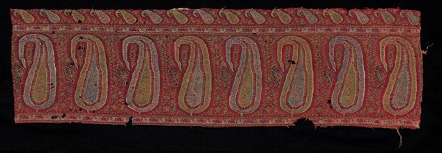Border of a Shawl, 1800s. India, Punjab, 19th century. Tapestry twill; wool; overall: 18.5 x 64.8