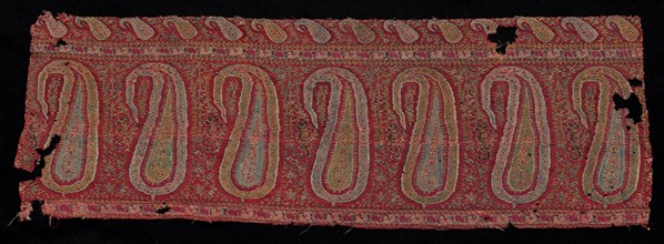 Border of a Shawl, 1800s. India, Punjab, 19th century. Tapestry twill; wool; overall: 18.8 x 57.5