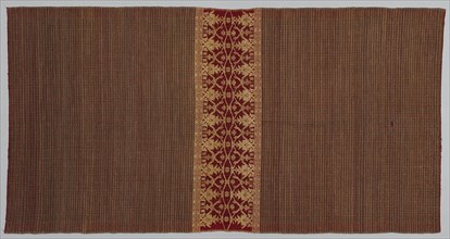Wearing Cloth, 1800s. Indonesia, Bali, 19th century. Tabby weave; brocaded cotton and Cyprian gold;