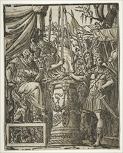 Mucius Scaevola, 1608. After Andrea Andreani (Italian, about 1558–1610), after Balthasar Peruzzi