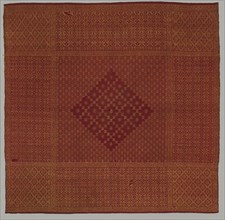 Square, Probably Head Wrapper, late 1800s. Indonesia, Sumatra, Palembang, late 19th century.