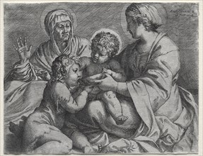 Madonna with the Bowl, 1606. Annibale Carracci (Italian, c. 1560-1609). Etching