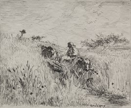 Path Through the Grain Field, original impression 1862, printed in 1921. Charles François Daubigny