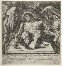 The Lamentation. Orazio Borgiani (Italian, 1578(?)-1616). Etching