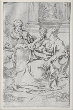 The Holy Family. Guido Reni (Italian, 1575-1642). Etching