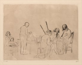 Supper at Emmaus. Jean Louis Forain (French, 1852-1931). Etching
