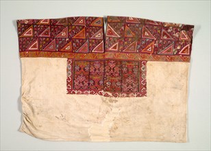 Tunic (Shirt) with Tapestry-woven Yoke, 650-850. Central Andes, Northern Central Coast. Camelid