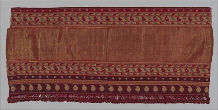 Part of a Sari, 1800s. India, 19th century. Brocade (?); overall: 50.2 x 109.2 cm (19 3/4 x 43 in.)
