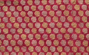 Fragment, 1800s. India, Benares ?, 19th century. Brocade; silk, gold and silver threads; overall: