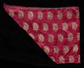 Fragment, 1800s. India, 19th century. Brocade; silk and metal; overall: 10.8 x 15.2 cm (4 1/4 x 6