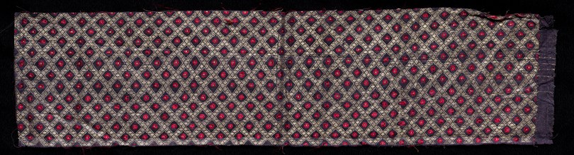 Fragment, 1800s. India, 19th century. Brocade; silk and metal; overall: 10.3 x 41 cm (4 1/16 x 16