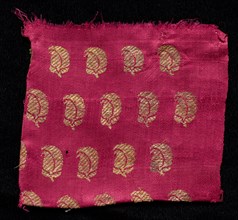 Fragment, 1800s. India, 19th century. Brocade; silk and metal; overall: 9.5 x 11.4 cm (3 3/4 x 4