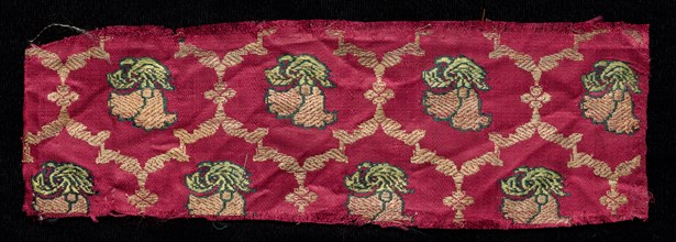 Fragment, 1800s. India, Gulbarga ?, 19th century. Brocade; silk and metal; overall: 6.4 x 21.6 cm