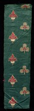 Fragment, 1800s. India, 19th century. Brocade; silk and metal; overall: 30.5 x 7.6 cm (12 x 3 in.).