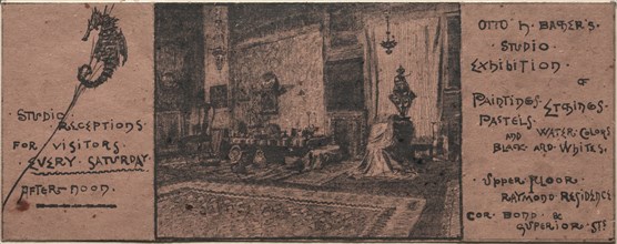 Exhibition Invitation, 20th century. Otto H. Bacher (American, 1856-1909). Lithograph