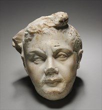 Portrait of the Emperor Balbinus, 200-300. Italy, Roman, 3rd century. Marble; overall: 18.5 cm (7
