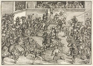 The Second Tournament with the Tapestry of Sampson and the Lion, 1509. Lucas Cranach (German,