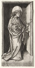 St. John with Serpent in Chalice. Israhel van Meckenem (German, c. 1440-1503). Engraving