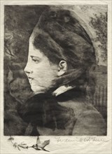 Head of a Woman. Frederick Warren Freer (American, 1849-1908). Etching