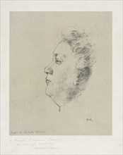 Profile of Mlle. Juliette Dodu, 1904. Odilon Redon (French, 1840-1916). Lithograph