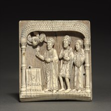Plaque from a Portable Altar: Zacharias at the Altar, c. 1100-1125. Germany, Rhine Valley,