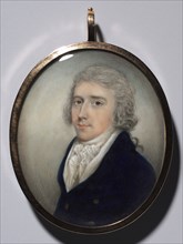 Portrait of a Man, c. 1795-1800. N*** Freese (British). Watercolor on ivory in a gold frame with
