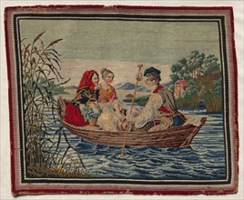 Embroidery Picture, 1850. America, 19th century. Embroidery: wool and silk; average: 28 x 34.3 cm